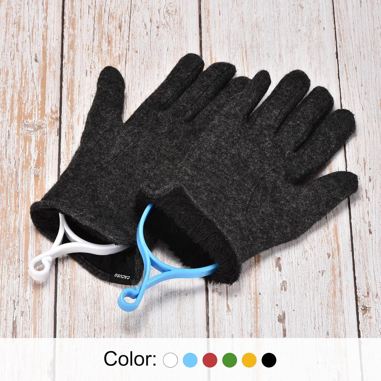 PATIKIL Golf Gloves Stretcher, 4 Pack Plastic Keeper Support Rack Holder Dryer Hanger Frame for Sports Gloves Maintenance, Black