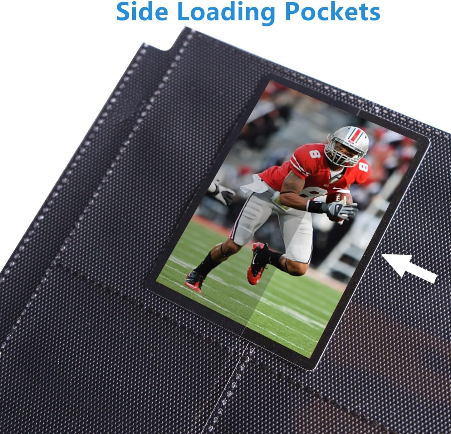 9-Pocket Zippered Trading Card Binder, 864 Pockets Double-Sided Side-Loading Card Organizer Album, PU Leather Card Holder Protector for MTG, TCG, Sports Cards (Black)