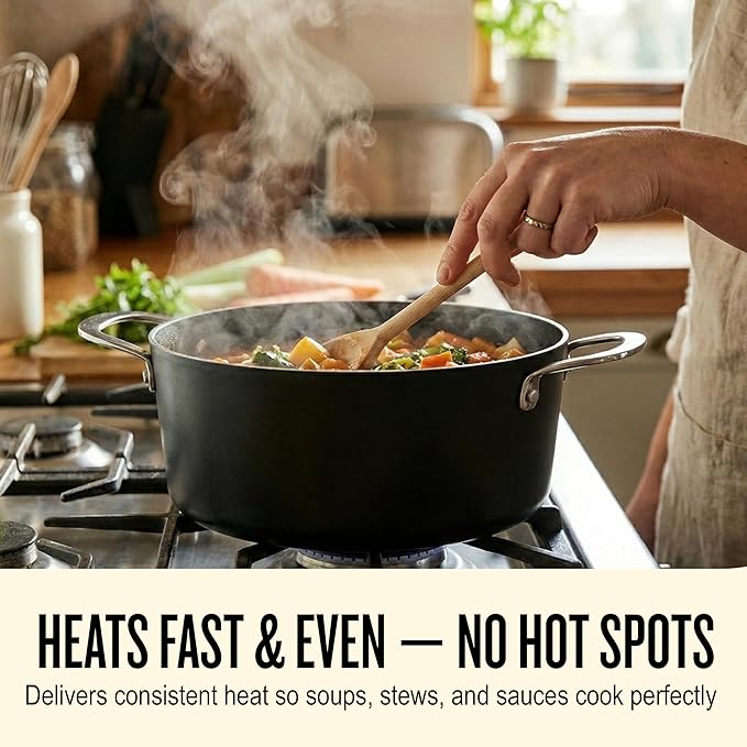 Alva Maestro 12-Piece Ceramic Nonstick Cookware Set – Made Without PTFE, PFOA, PFAS, Non-Toxic Pots & Pans with Lids – Induction & Oven Safe to 400°F – Even Heat, Easy Clean, Durable Aluminum