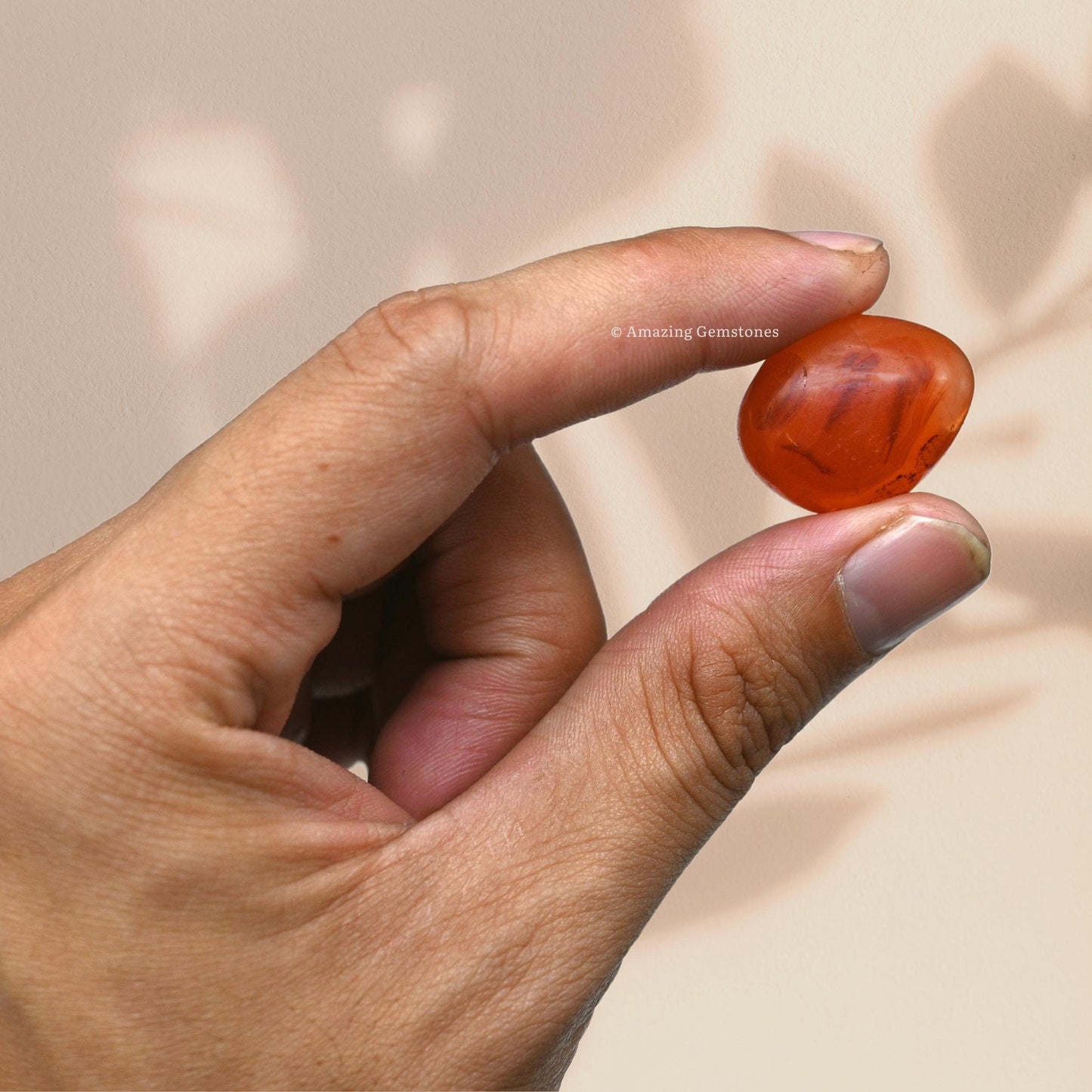 Amazing Gemstone Carnelian Crystals and Healing Stones Tumbled - 1 oz Carnelian Stone Gem Stones, Natural Healing Stones for Energy Balance, Stress Relief - Premium Polished Gems Rocks for Meditation