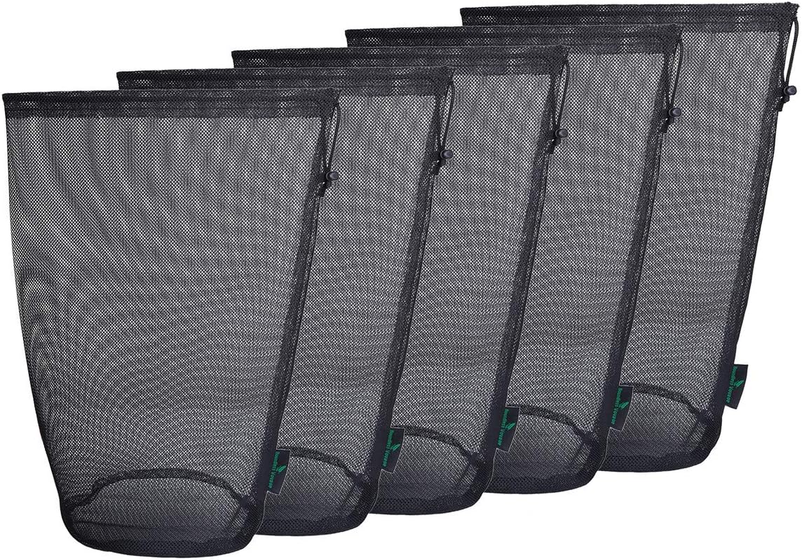5pcs Nylon Mesh Bag Travel Stuff Sack Sports Equipment Bag BVP01XL