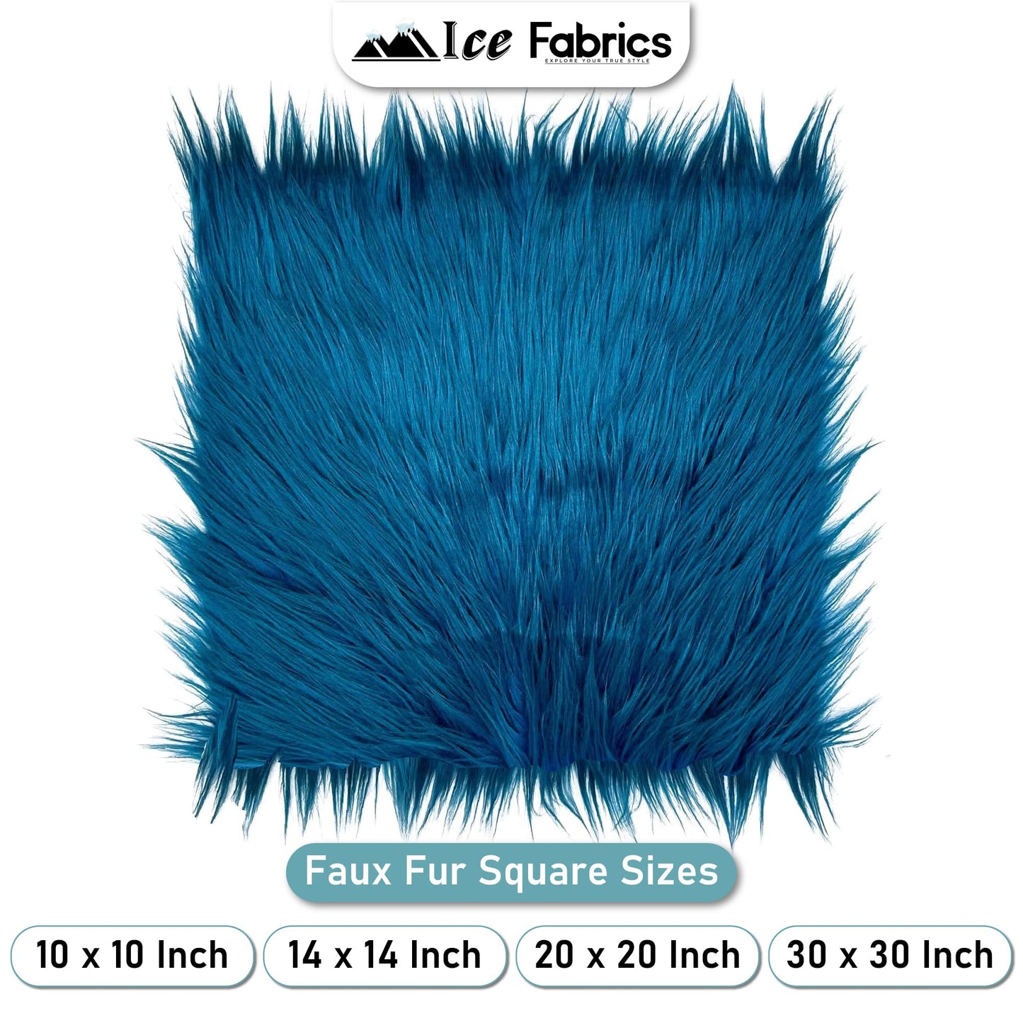 Ice Fabrics Faux Fur Fabric Squares - 10x10 Inches Pre-Cut Craft Fur - Shaggy Mohair Fabric for Costumes, Apparel, Rugs, Pillows, Decorations and More - Lime Green - 10"x10"