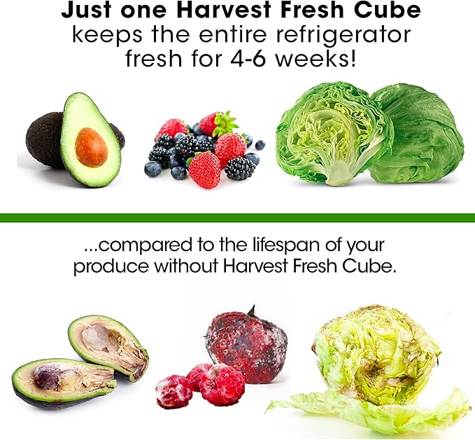 Produce Saver | Convert Ripening Ethylene gas to harmless vapor in fridge | Extend produce shelf life up to 4 to 6 weeks | Simply unwrap and forget! | Pack of 2 | 180 Day Supply