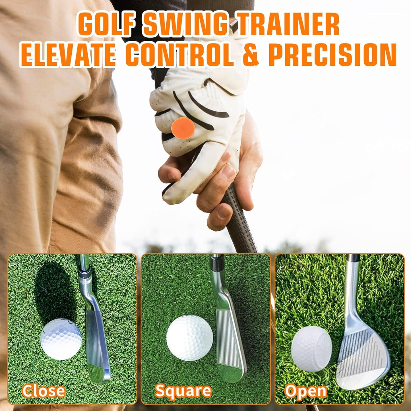 Golf Swing Training Aid, T Grip Golf Aid Correct Posture Anti-Slip Swing Grip Pad Trainer Accessories for Men Women Outdoor Indoor Sports