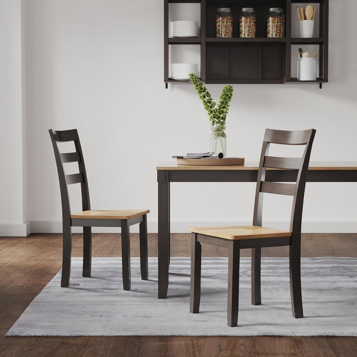 Signature Design by Ashley Gesthaven Solid Wood Frame Dining Chair, Set of 2, Natural/Brown