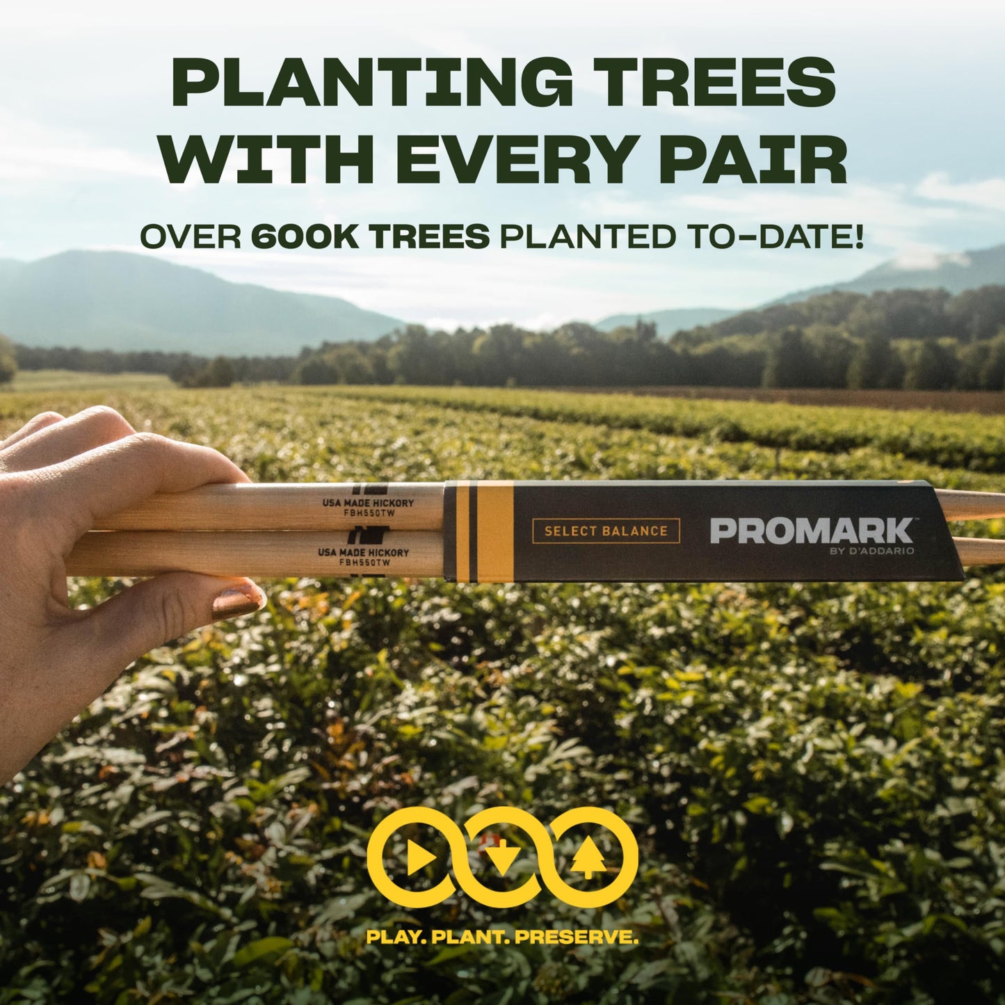 Promark Rebound 5A Firegrain Drumsticks, Lacquer Finished Drum Sticks, R5Afg-4P, Acorn Tip, Hickory Wood - 4 Pairs