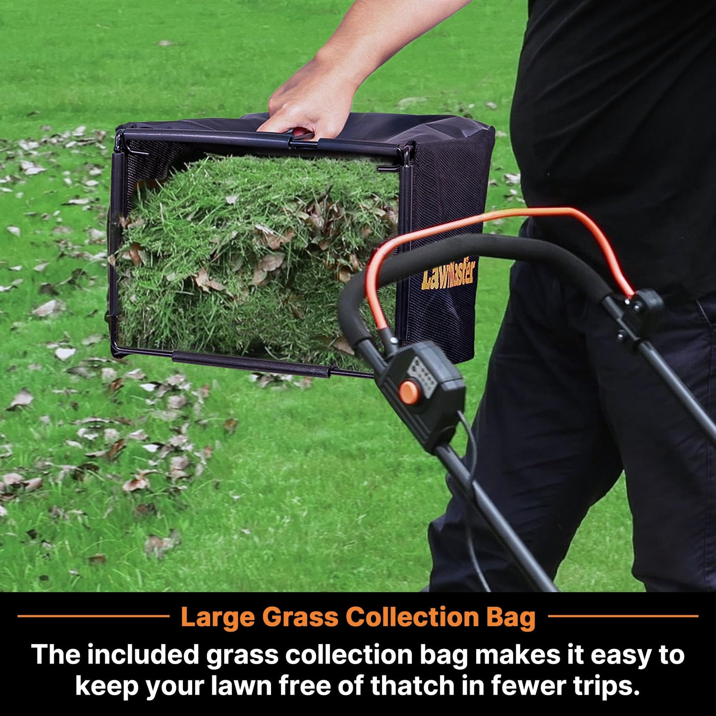 LawnMaster CLMF4819X 19-inch Brushless Cordless Lawn Mower with 2X24V MAX 4.0Ah Battery and a Dual Charger 6 Cutting Position