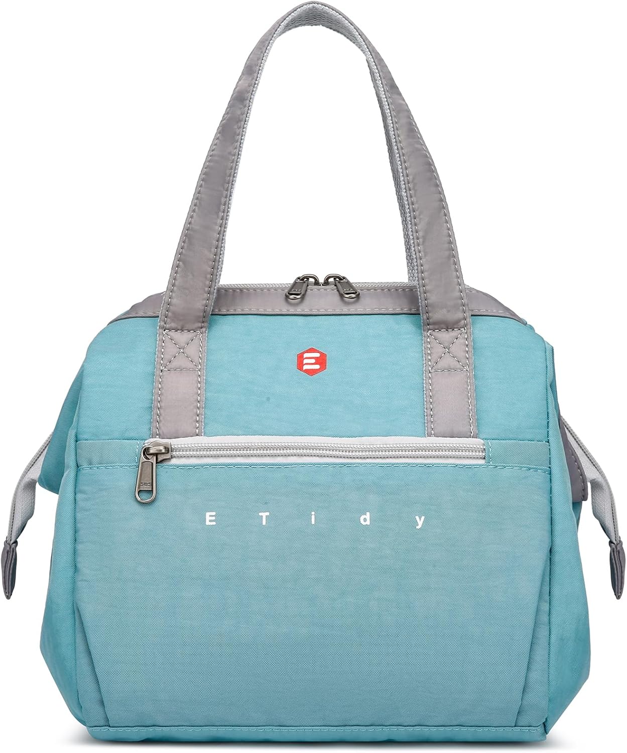 ETidy Fashionable & Lightweight Reusable Lunch Bag Large Capacity Waterproof & Leak Proof Lunch Box Insulated Cooler Lunch Tote For Women Adult To Work Travel Outdoor(Blue)