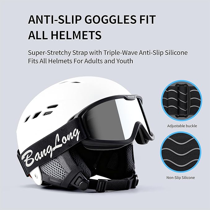 BangLong Ski Goggles, Snowboard/Snow Goggles Anti Fog UV Protection Design for Men Women Skiing, Skating,Snowmobilet,Youth
