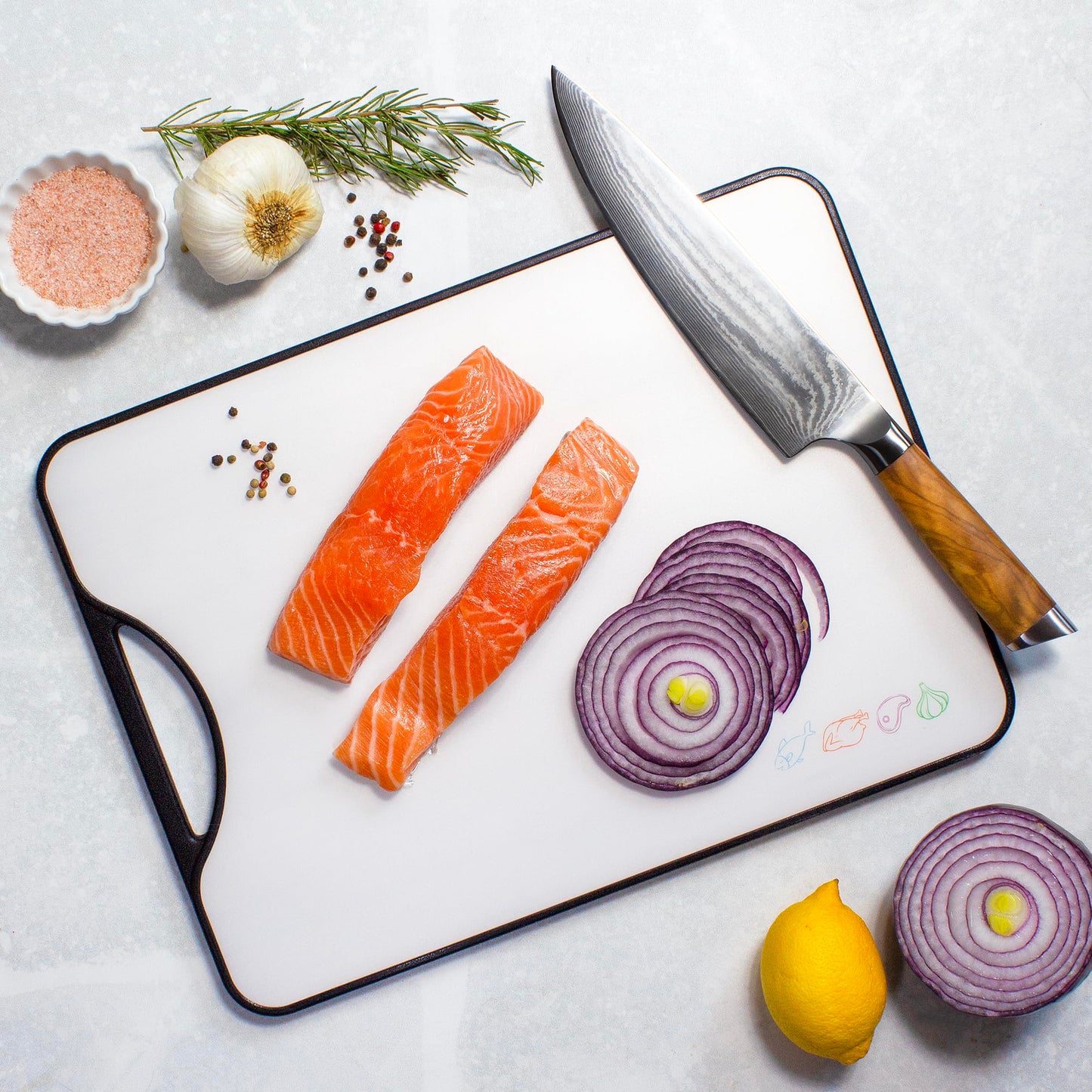 Totally Bamboo Poly-Boo Reversible Cutting Board – Dual-Sided with Bamboo & BPA-Free Poly Surfaces | 15" x 11" Meat & Vegetable Prep Board | Durable & Knife-Friendly
