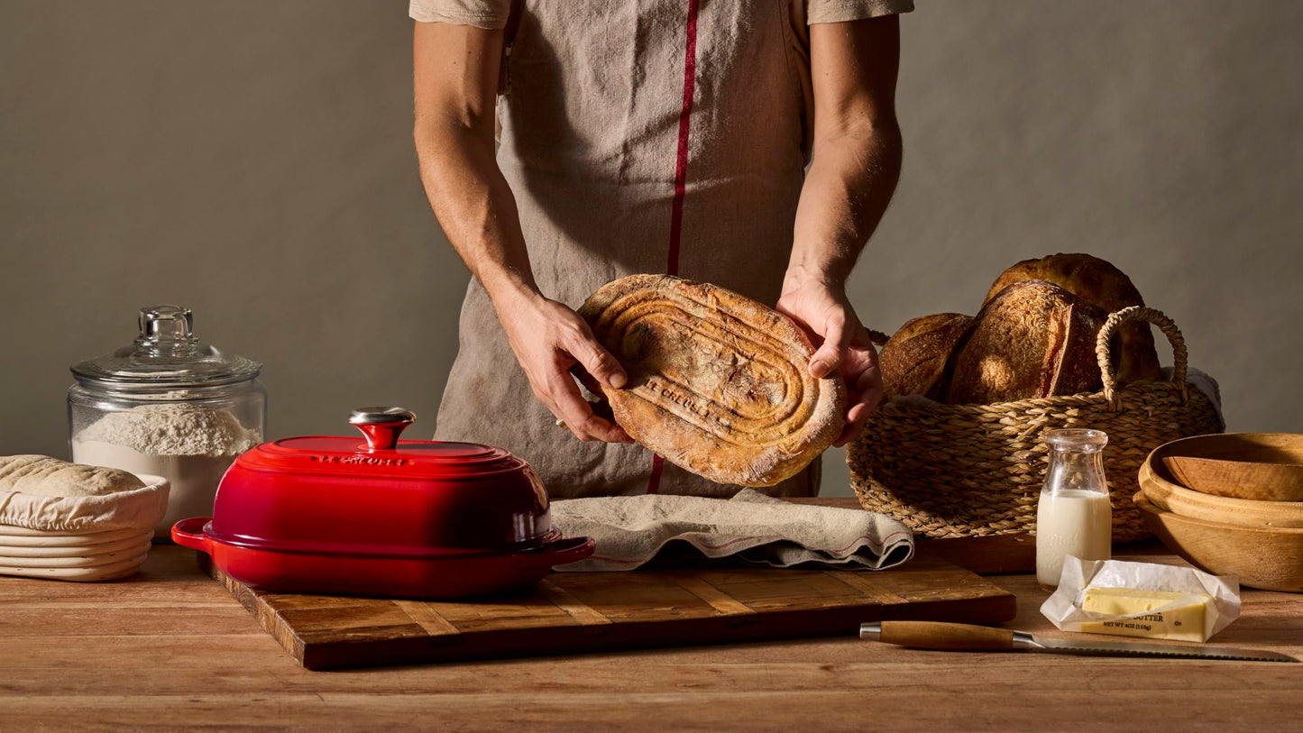 Le Creuset Enameled Cast Iron Signature Oval Bread Oven, 11.5 inch, Flame