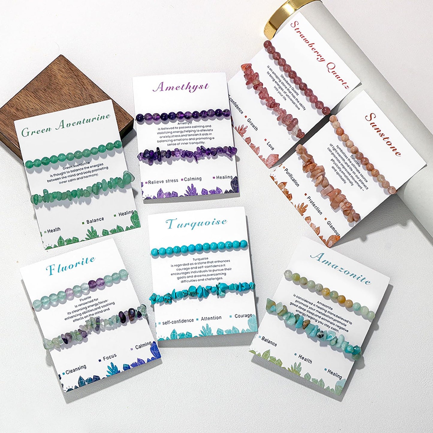 Turquoise Bracelets for Women 2Pcs 6mm Natural Stone Bracelet Turquoise Bead Bracelet Healing Crystal Bracelet Turquoise Jewelry for Women