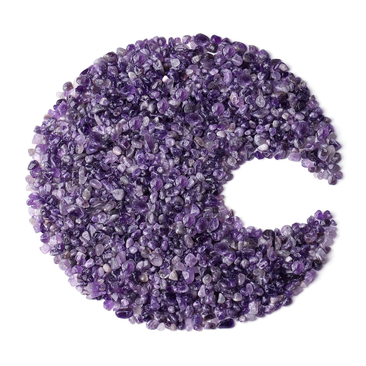 ZHIYUXI Amethyst Crystal Chips Fish Tank Gravel Vase Filler Stones Bulk Crushed Crystals Gemstone Polished Natural Quartz Stone Healing Crystals Glass Stones Fish Rocks