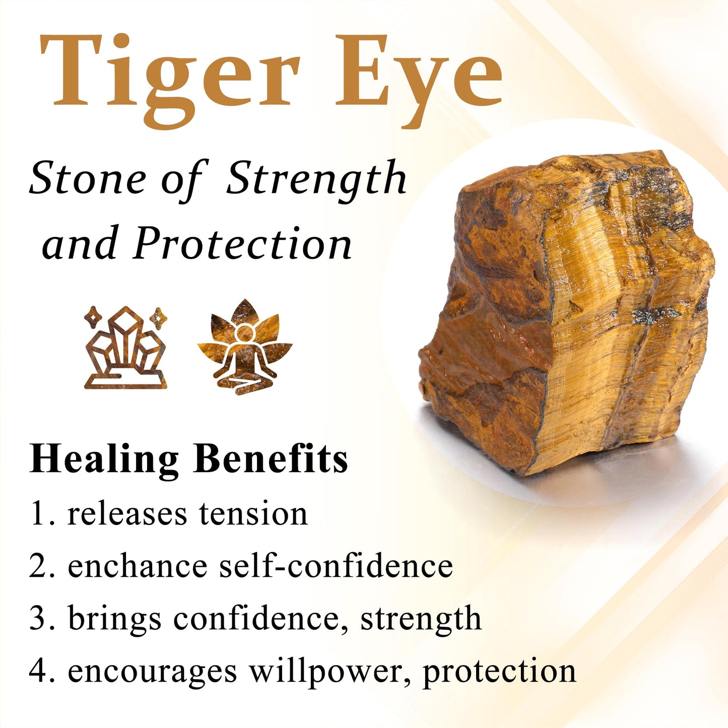 Top Plaza 2Pcs Natural Raw Tiger Eye Crystal Rock Stone Healing Crystals 1.6-2.2" Large Rocks for Tumbling Meditation Wicca Rough Stone Bulk Decoration