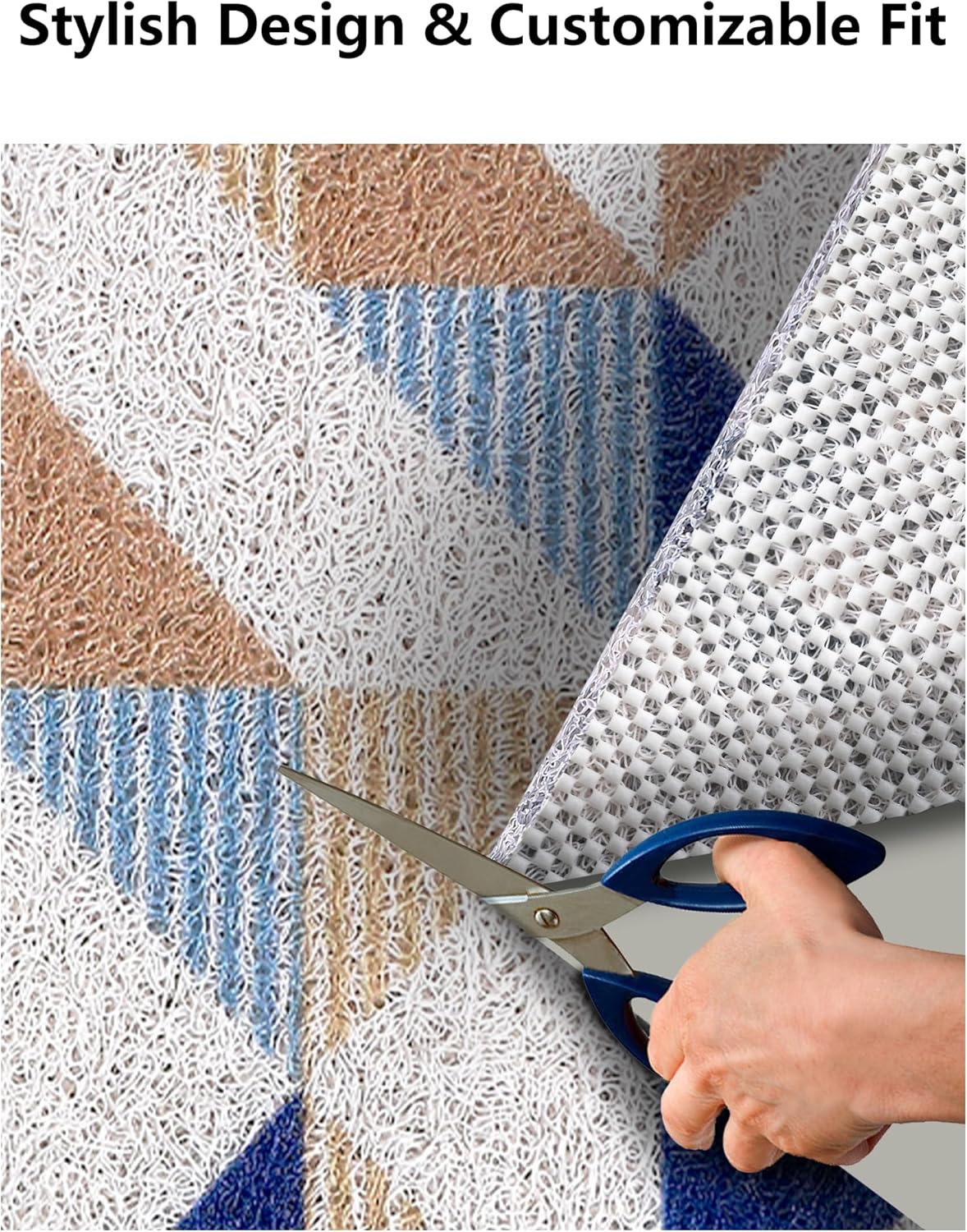 Bathtub Mat Non Slip, Yonala 24 x 16 Inch Premium Non Slip Shower Mats for Inside Shower, Soft Trimmable PVC Loofah Anti Slip Shower Mat, Fast Drying Shower Floor Mat for Bathroom, Home, Bath Tub