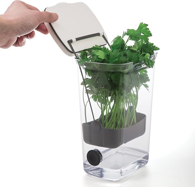 ProKeeper Herb Keeper – White, with Removable Silicone Drain Plug, BPA-Free Plastic