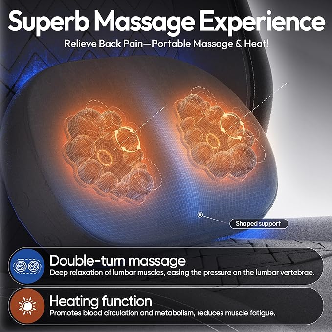 Dowinx Gaming Chair with Heated Massage Lumbar Support,Big and Tall Fabric Gaming Chairs for Adults with Footrest, Ergonomic Computer Game Chair with Poket Spring Cushions, 350lbs, Gray