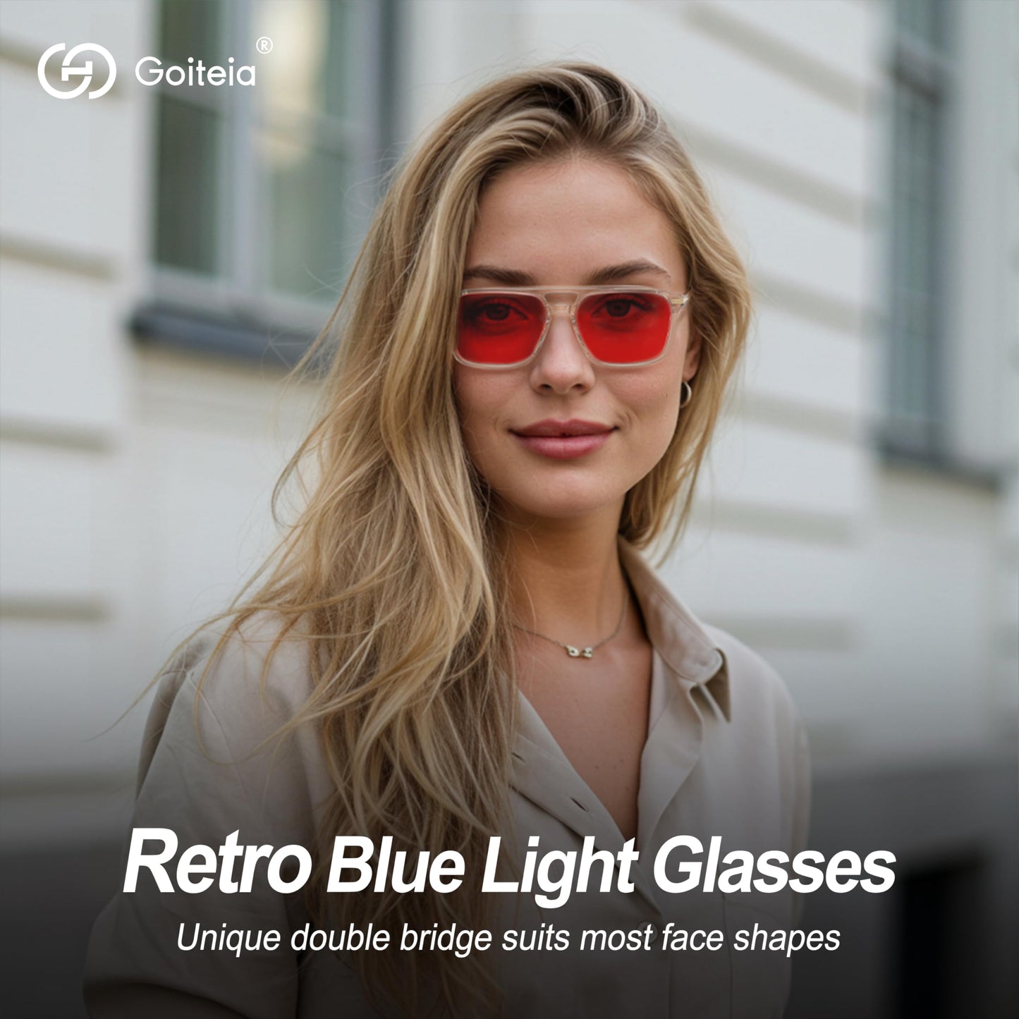 Goiteia 100% Blue Light Blocking Glasses - Red Sleep Glasses For Total Blue And Green Light Blocking - Relieve Eye Strain & Impr