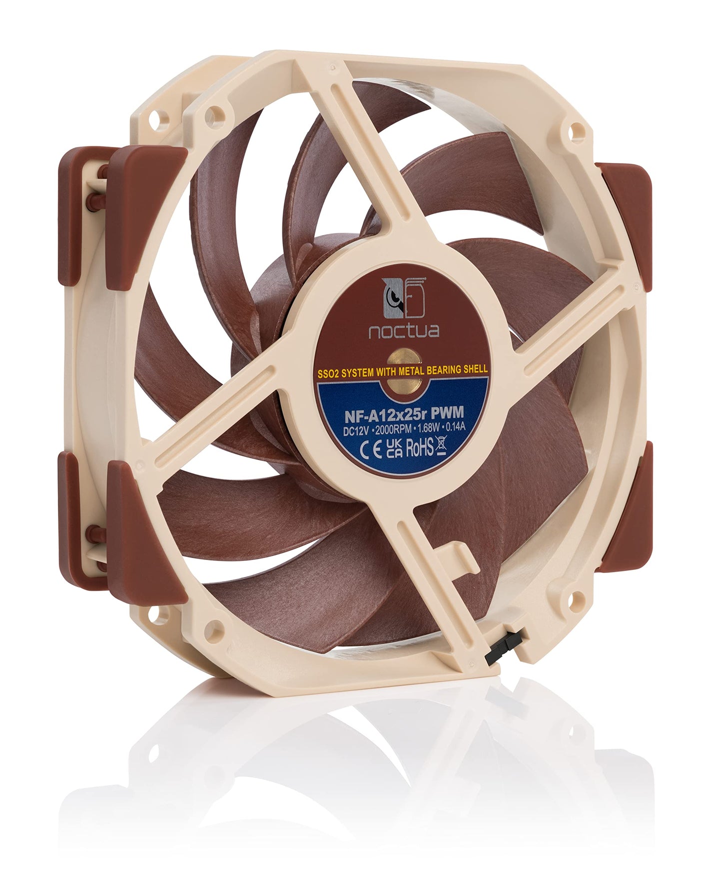 Noctua Nf-A12X25R Pwm, Round-Frame 120Mm Fan, 4-Pin (Brown)