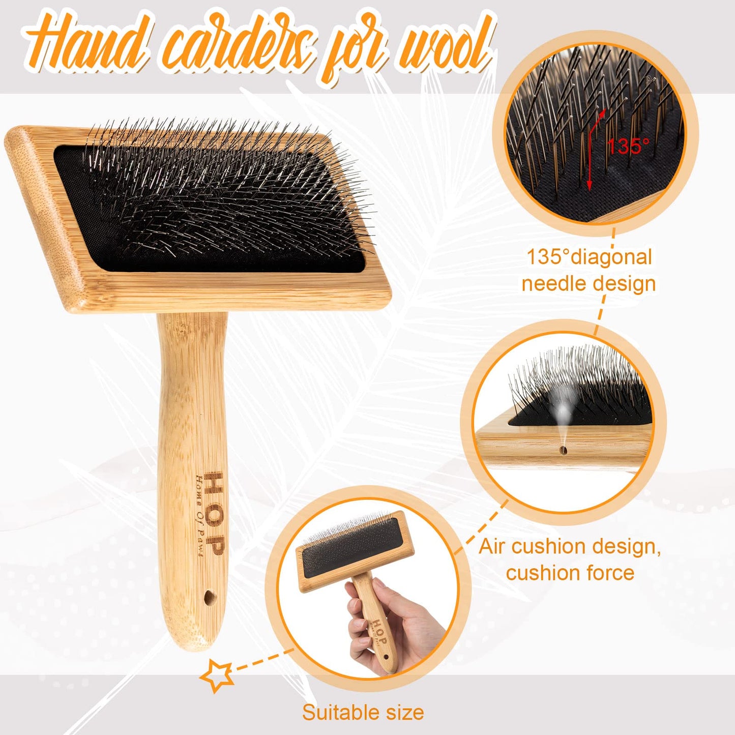 Rtteri 2 Pcs Wooden Drop Spindle and Wool Carder Set Hand Carders Spinning Slicker Wool Brush Needle Felting Tools for Yarn Weaving Blending Roving Craft Project Kit Supplies Pet Grooming