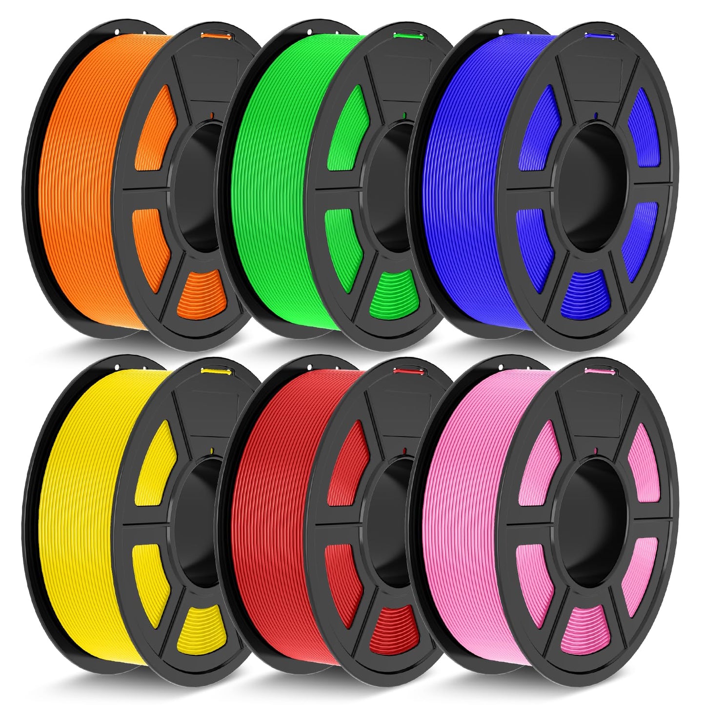 JAYO PETG Filament 1.75mm Bundle 6.6KG, Strong Toughness PETG 3D Printer Filament, Fits for Most FDM 3D Printers (Green, Red, Bl