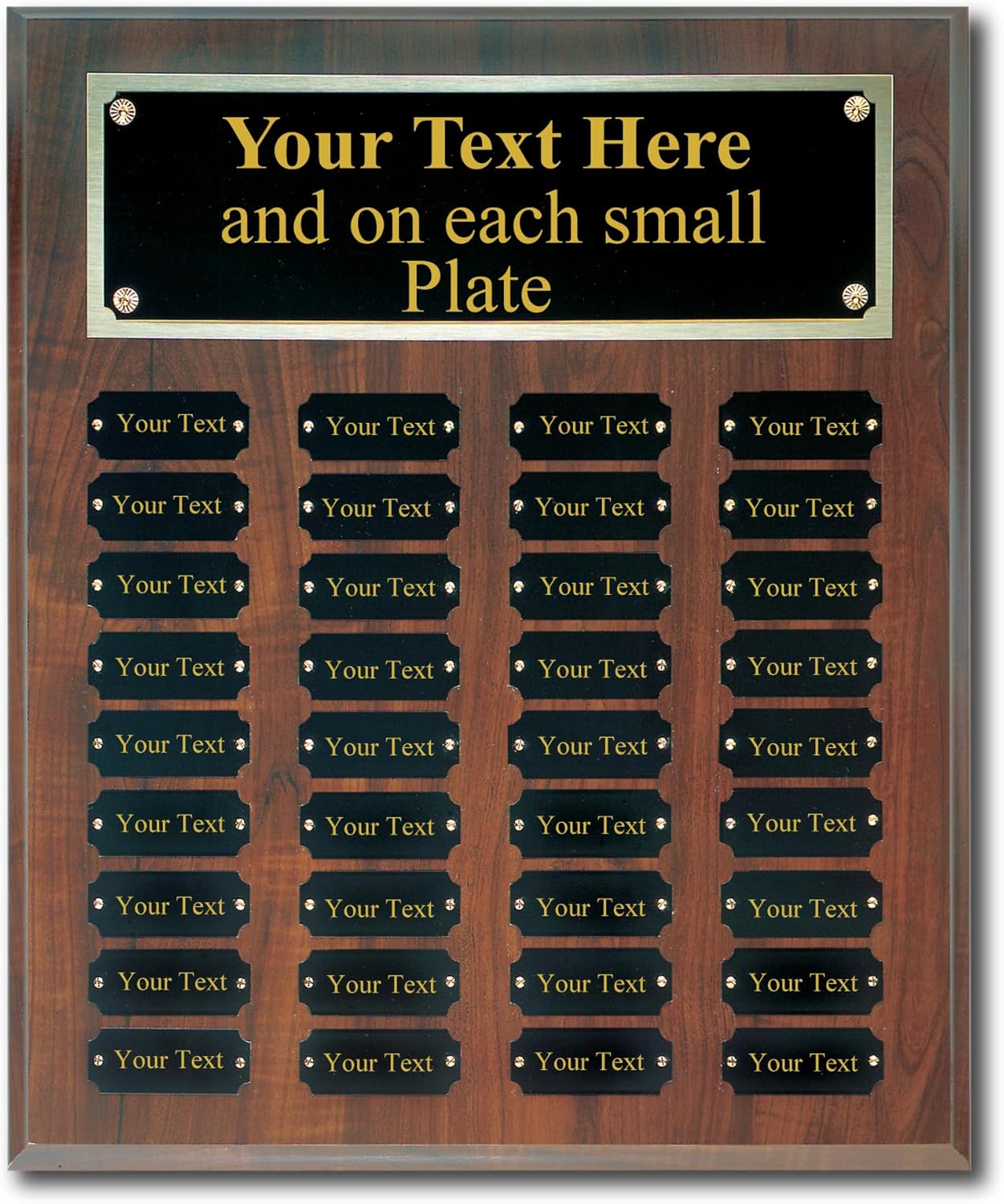 Perpetual Plaque Award 15"X18", 36 Multiple Name plates, Personalized Perpetual Award, Engraved Trophy, Achievement Award, Sport Award, Ongoing Award, Employee Recognition, Perpetual Trophy Award