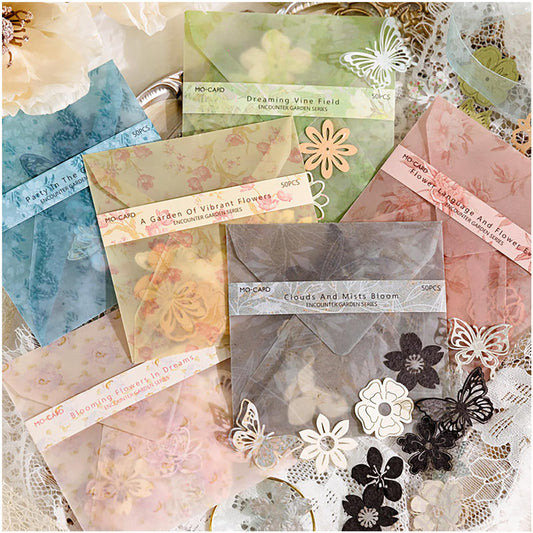Diuhofart 300pcs Scrapbook Paper Cutouts Lace Flowers Butterfly for Scrapbooking Embellishments Supplies, Junk Journaling, Card Making, Mixed Media, Vintage Diecut Floral Collage Materials