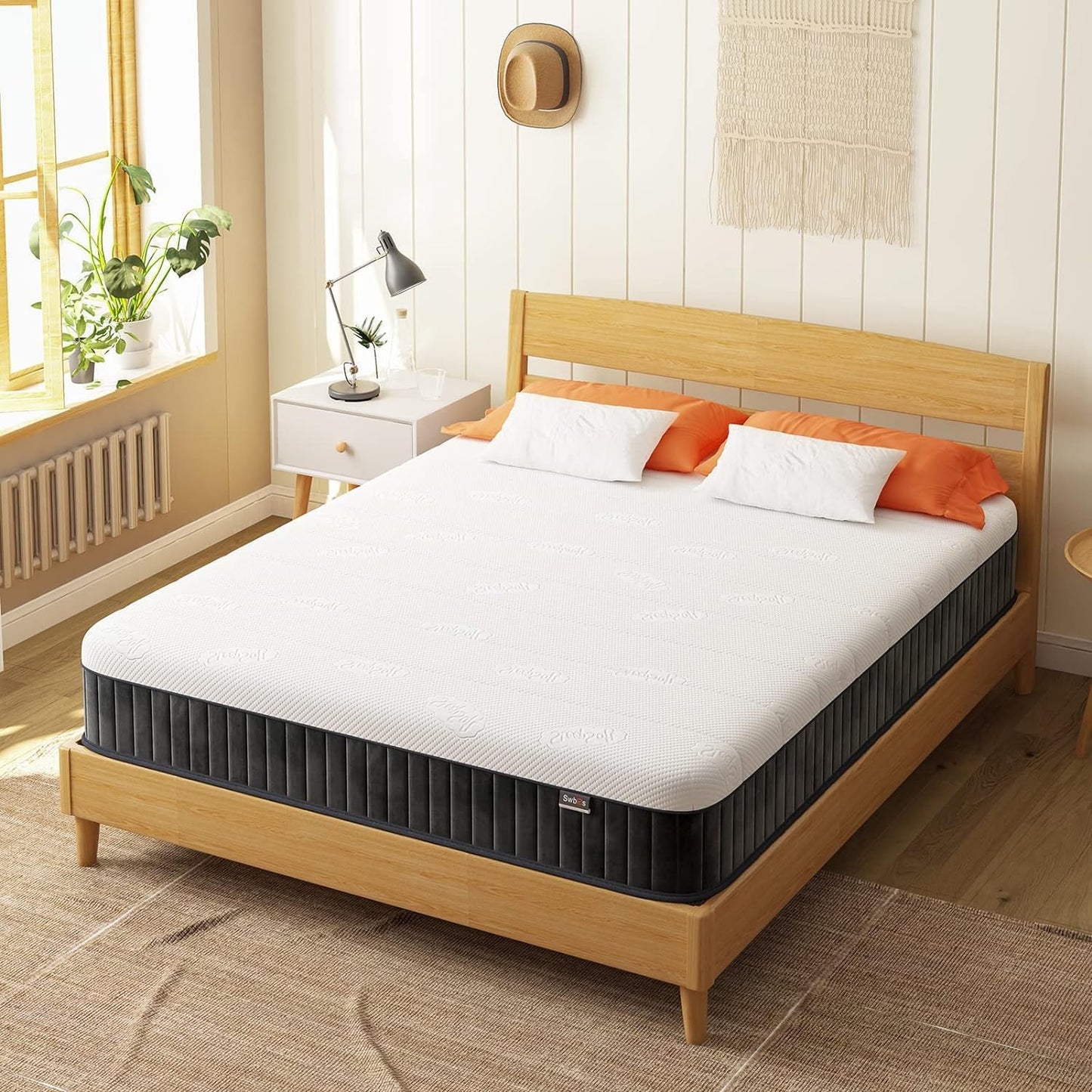 Firm Queen Mattress, 12 Inch Memory Foam Firm Queen Mattress Size with Hybrid Queen Bed Mattress in a Box Pressure Relief &Queen Size Mattress