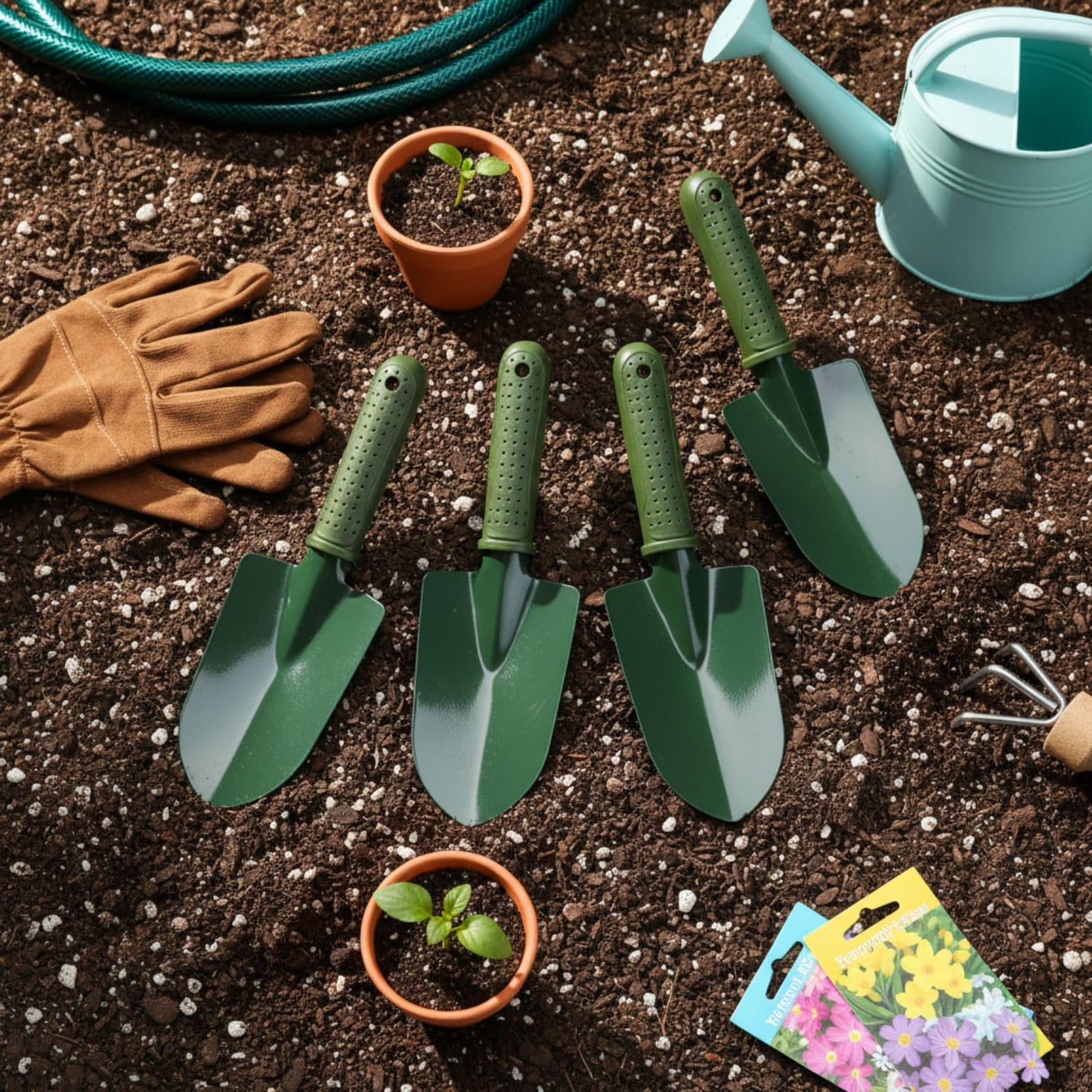 Yaocom 24 Pcs Garden Shovel Trowel Gardening Hand Tools Small Hand Shovels for Digging Metal Trowel Spade with Plastic Handle Anti Slippery for Lawn Yard Home Farm Planting