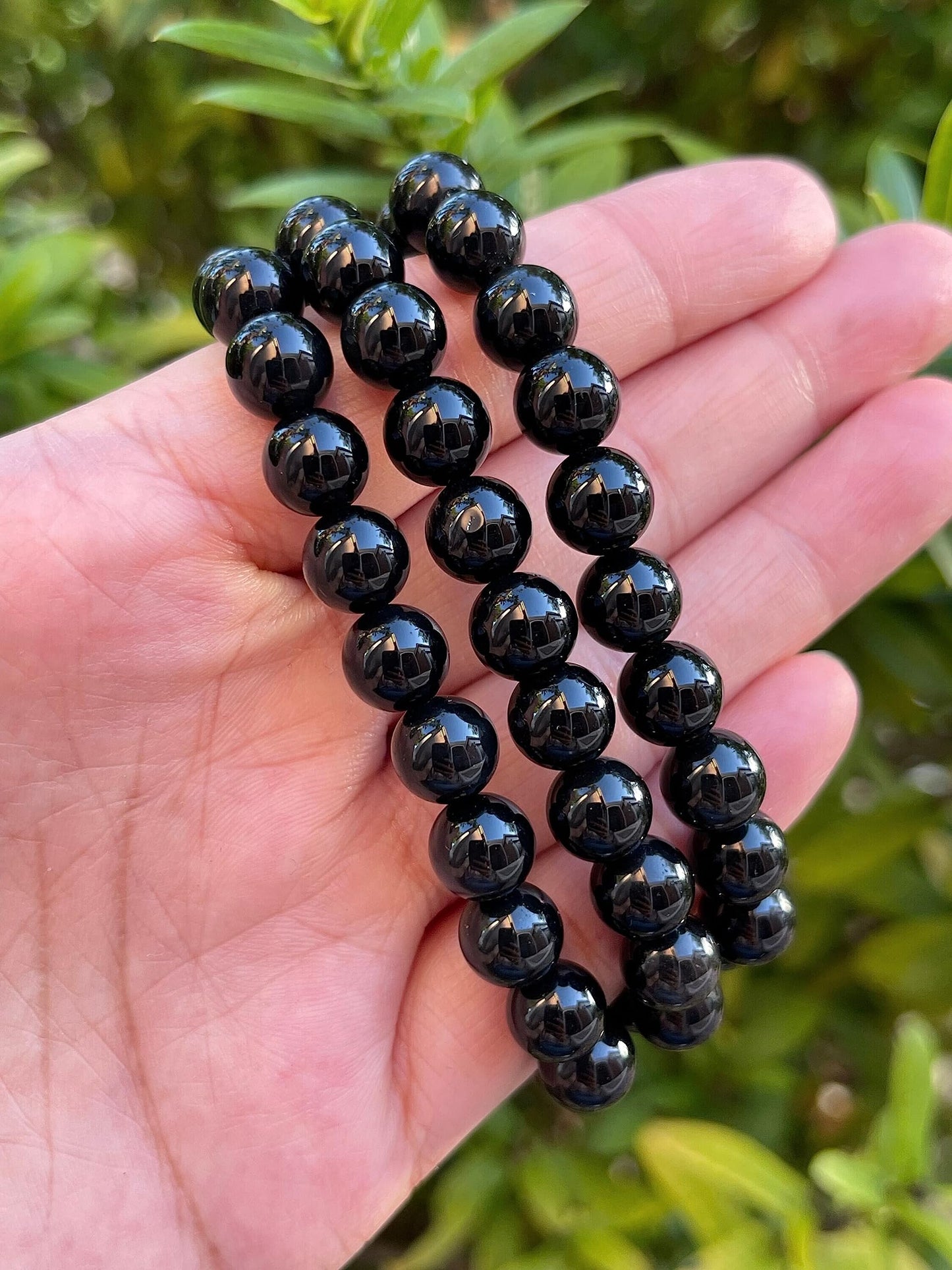 GAF TREASURES Rainbow Obsidian Crystal Bead Bracelet 8mm, Genuine Rainbow Obsidian Stretch Gemstone Bracelet, Healing Crystal Bracelet, Gift for Men & Women (1)