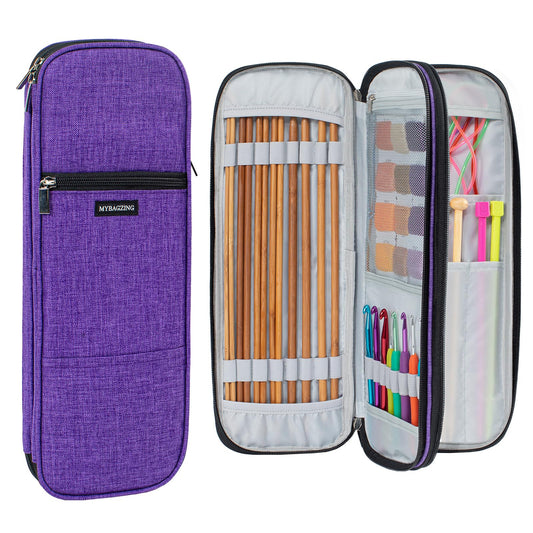 MYBAGZING Knitting Needles Case (up to 14 Inches), Knitting & Crochet Accessory Organizer