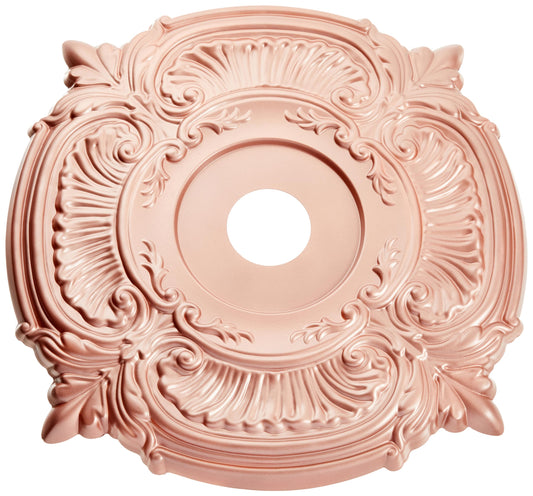 22Od X 3 1/2Id X 1P Attica Thermoformed Pvc Ceiling Medallion (Fits Canopies Up To 7 3/4), Metallic Copper