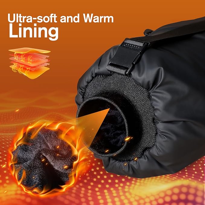 Heated Hand Warmer Pouch Hand Muff with 10000mAh Rechargeable Power Bank Portable USB Hand Warmer Muff