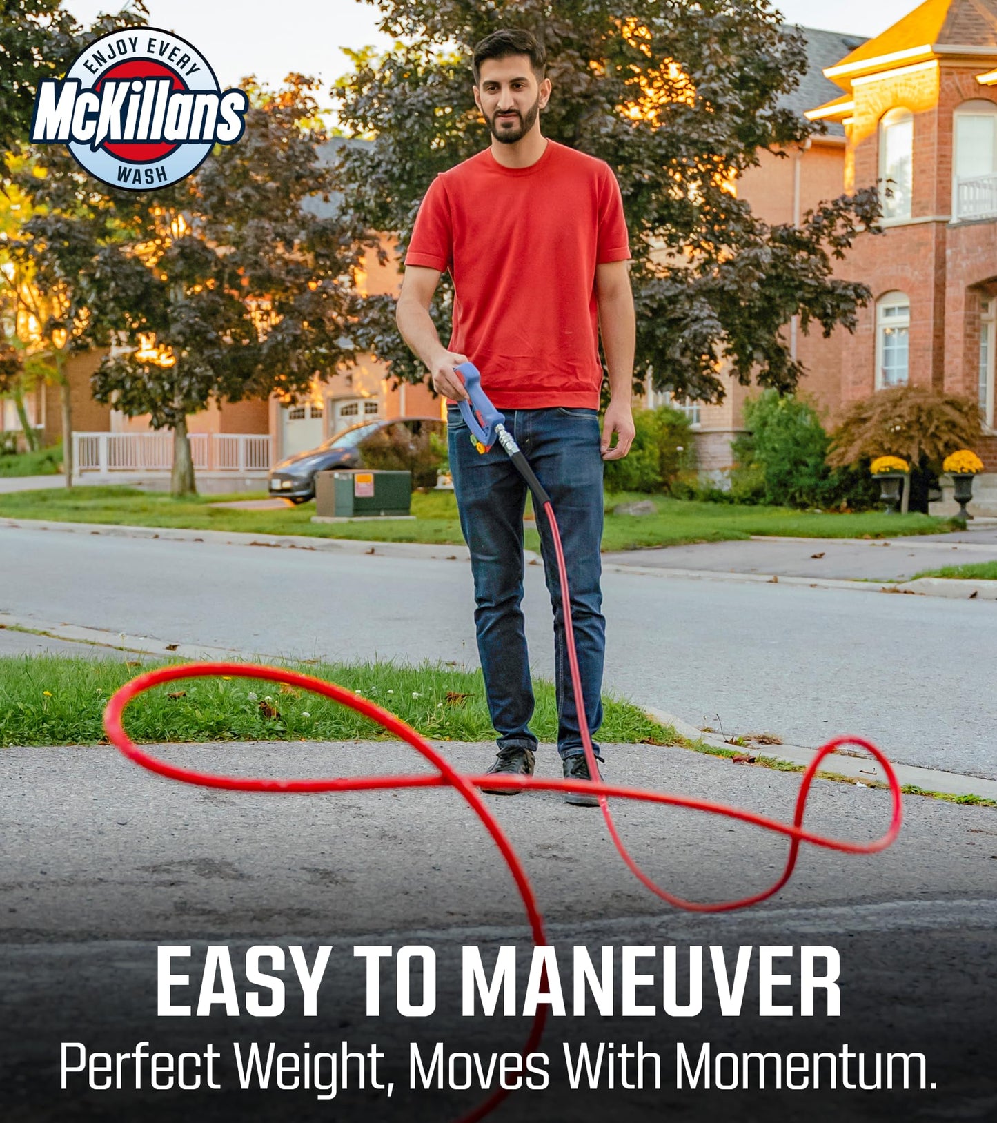 McKillans® QC Installed Pressure Washer Hose 50 ft - Flexible & Kink-resistant - Steel-Braided & Durable- 3/8" QC Pre-Installed Stainless Steel - Power Washer Hose - High Pressure 1/4" Inner Diameter