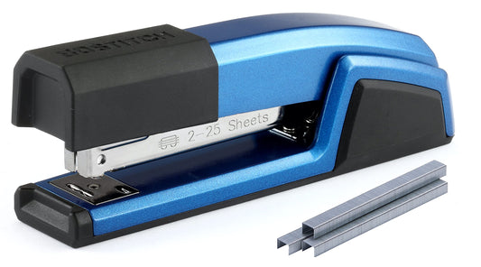 Bostitch Office Epic Metal 3 in 1 Stapler, 25 Sheet Capacity, Includes 210 Staples in Staple Storage Compartment & Integrated Remover,