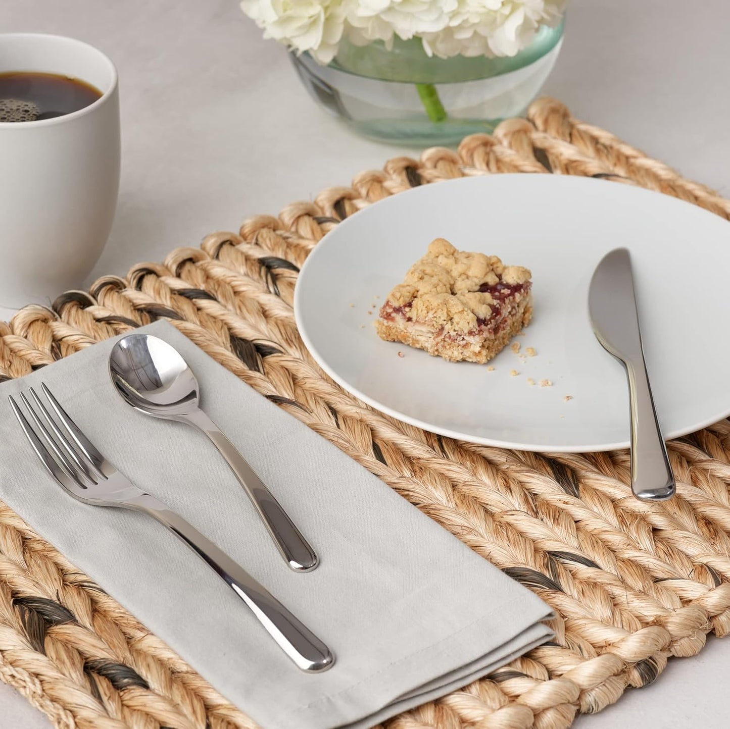 nambe Aura 45-Piece Flatware Set | 18/10 Stainless Steel Silverware Cutlery Set | Designed for Home Kitchens, Hotels, or Restaurants | Designed by Neil Cohen