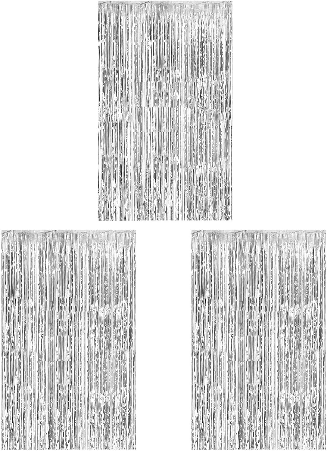 Foil Curtain Backdrop Metallic Tinsel Foil Fringe Curtains Photo Booth Props for Birthday Wedding Engagement Bachelorette Christmas Holiday Celebration Party Decorations Supplies (yinse-3-fba)