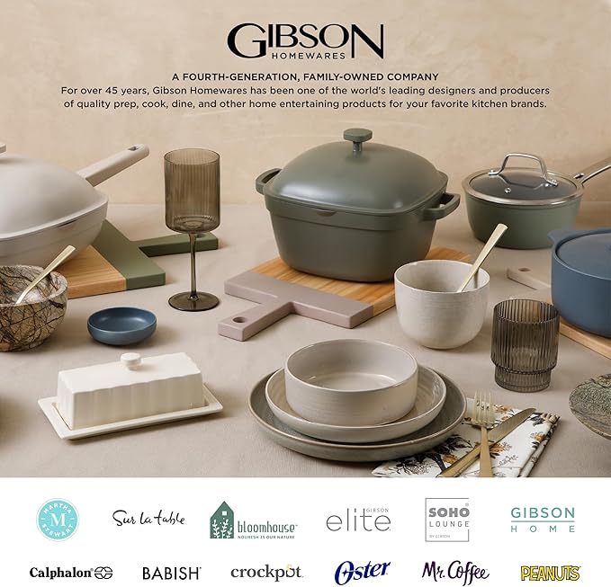 Gibson Elite Soho Lounge Square 16-Piece Dinnerware Set, Service for 4, Reactive Glaze Stoneware Plates and Bowls, Modern Dishes, Microwave & Dishwasher Safe – Red and Black