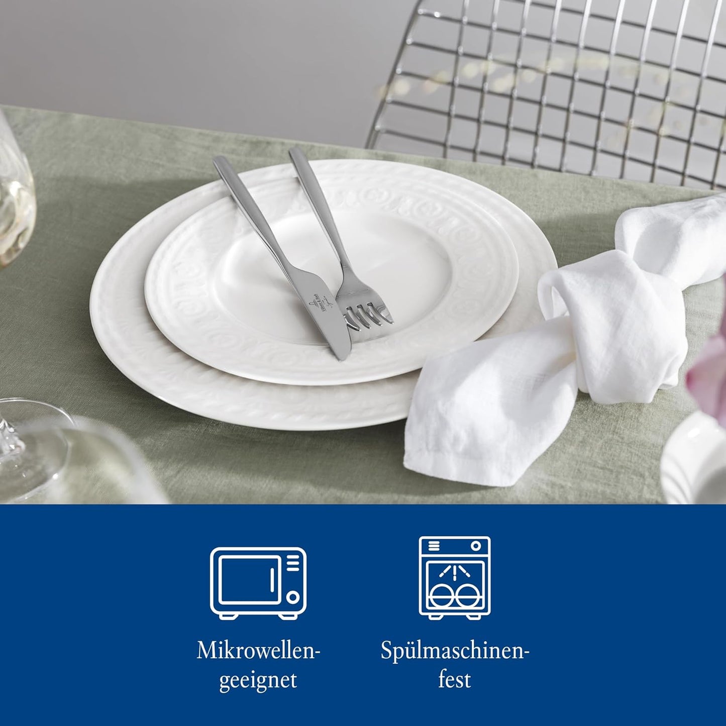 Villeroy & Boch Cellini Salad Plate, 8.5 in, Premium Porcelain, White