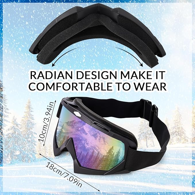 Ski Goggles, Snowboard Goggles for Men Women Kids, Skiing Snowboard Motorcycle Glasses for Adult Youth