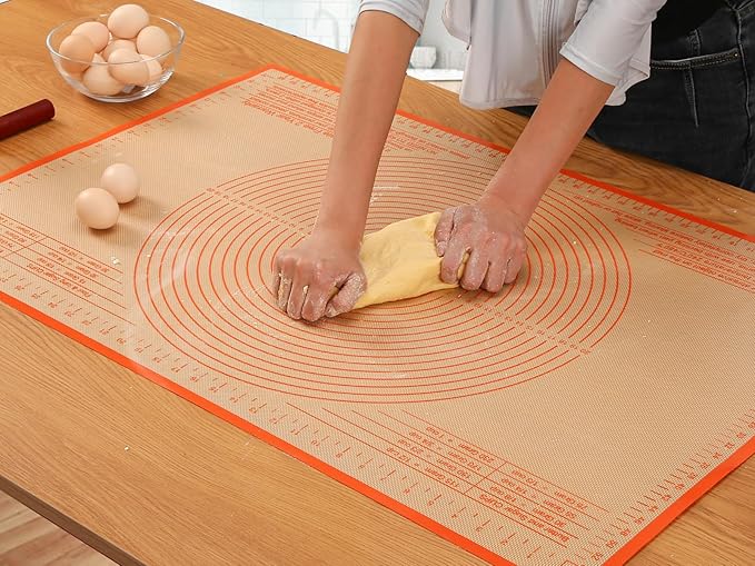 Silicone Pastry Mat 34x26 Inch - Nonstick Baking Mat Perfect for Dough, Pastry, Pie Crust, Fondant, Pasta/Pizza