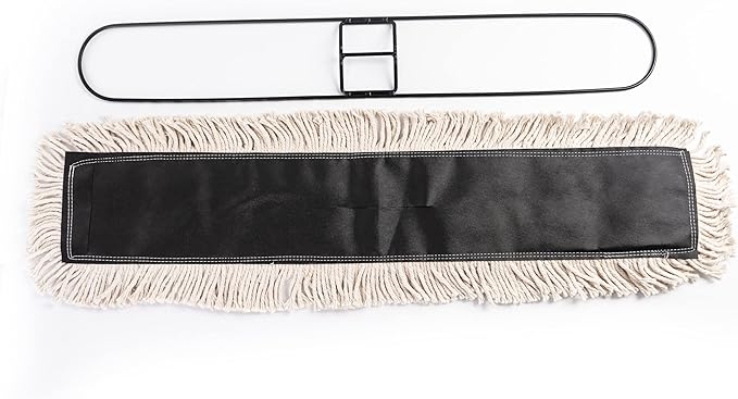 Matthew Cleaning 36'' High Strength Disposable Dust Mop Cotton Cut-end Yarn Mop Replacement Heads for Residential & Commercial Fit Standard Dust Mop Frames, Hardwood, Laminate, Concrete Floors 12Pack