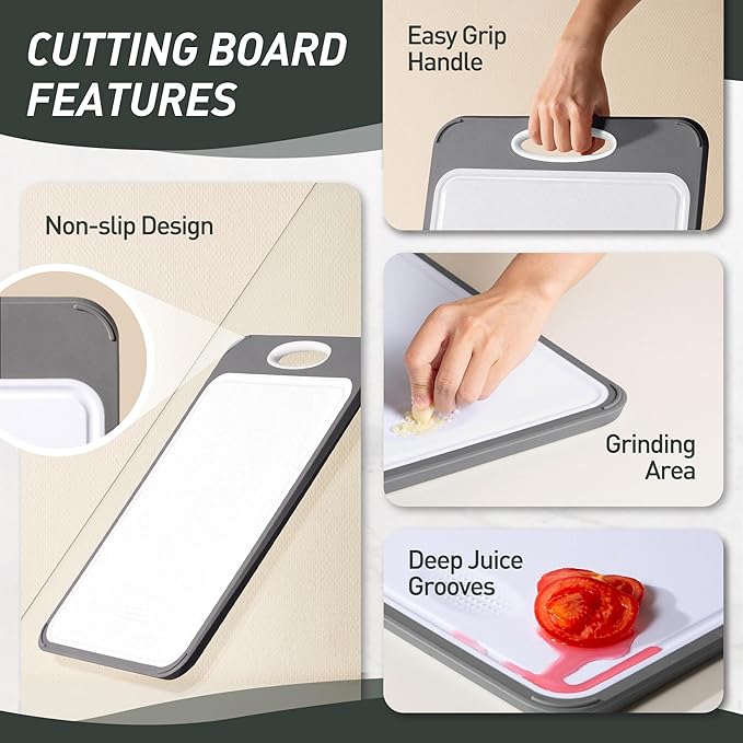 2 in 1 Stainless Steel Cutting Board with Handle Chopping Butcher Block Not Titanium Best Mama Mommy Bonus Mom Ever Mother In Law Gifts Step Mom Stepmom Grandma Gigi Granny Nana Present
