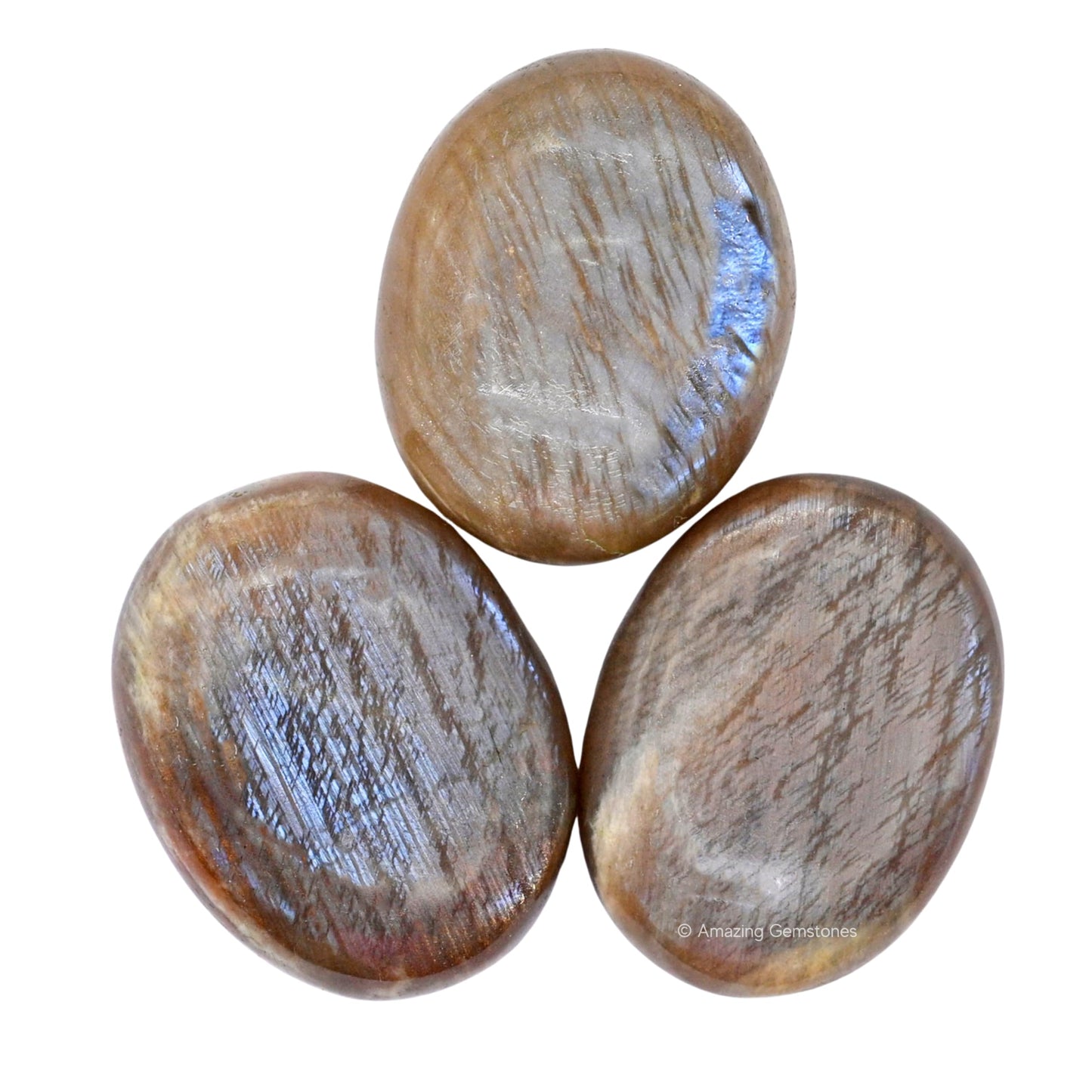 Amazing Gemstone Sun Moonstone Crystals and Healing Stones - Large Palm Stone Crystals Piedra - Crystal for Good Luck, Balanced Positive Energy, Meditation - Unique Stocking Stuffers, Gifts for Women