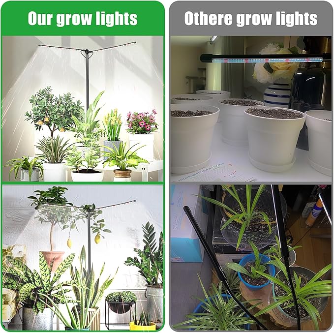 Plant Grow Light, Plant Lamp for Indoor Plants Growing, 6000K White Red Light for Succulents Mini Small Plants Growth (Without Timer/Dimming)