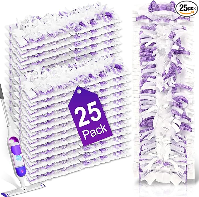 Disposable Power Mop Pads Refills Compatible with Swiffer Power Mop Pads Replacement for Swiffer Power Mop Refills Multi-Surface Power Mop Pads for Safe On All Finished Floors Cleaning,25 Pack
