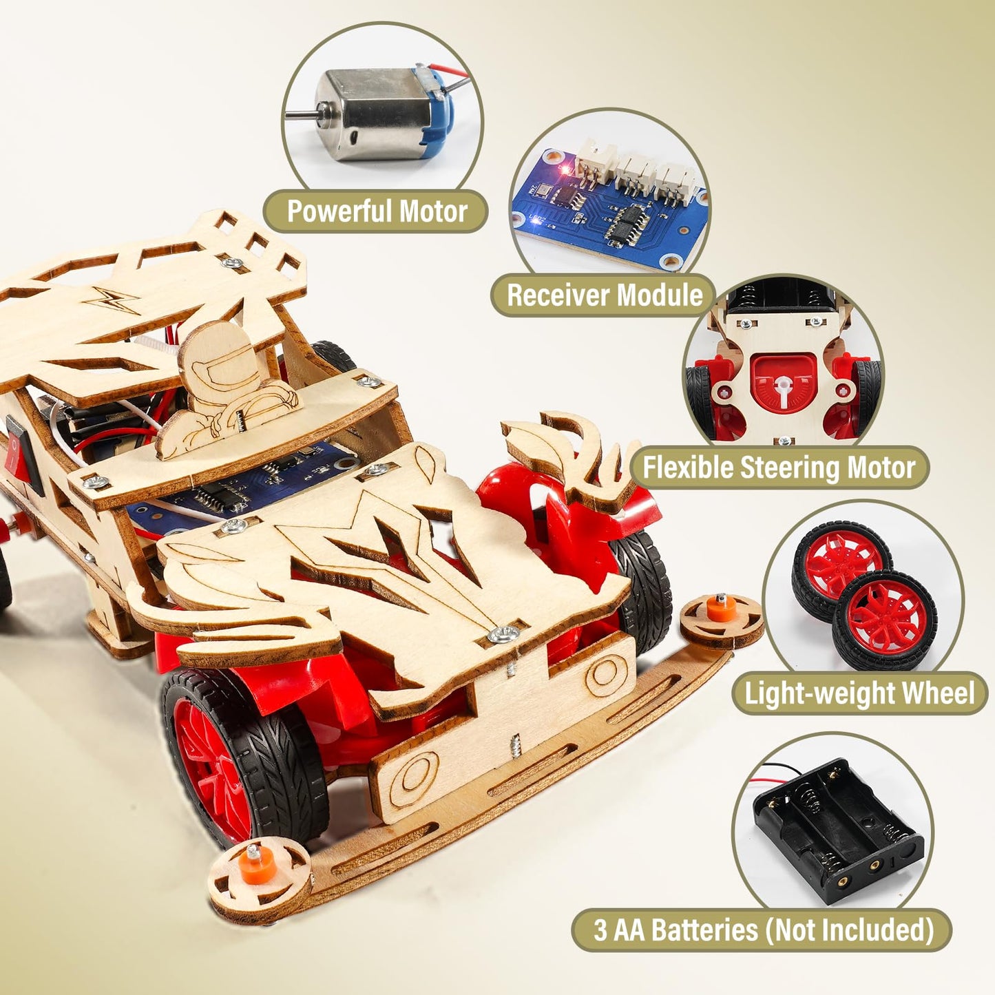 STEM Kits for Kids Age 8-10, STEM Toys for Ages 8-13, Remote Control Model Car Building Kits, Wood 3D Puzzles 8-12, Science Crafts Projects, Gifts for 8 9 10 11 12 13 14 Year Old Teen Boys Girls