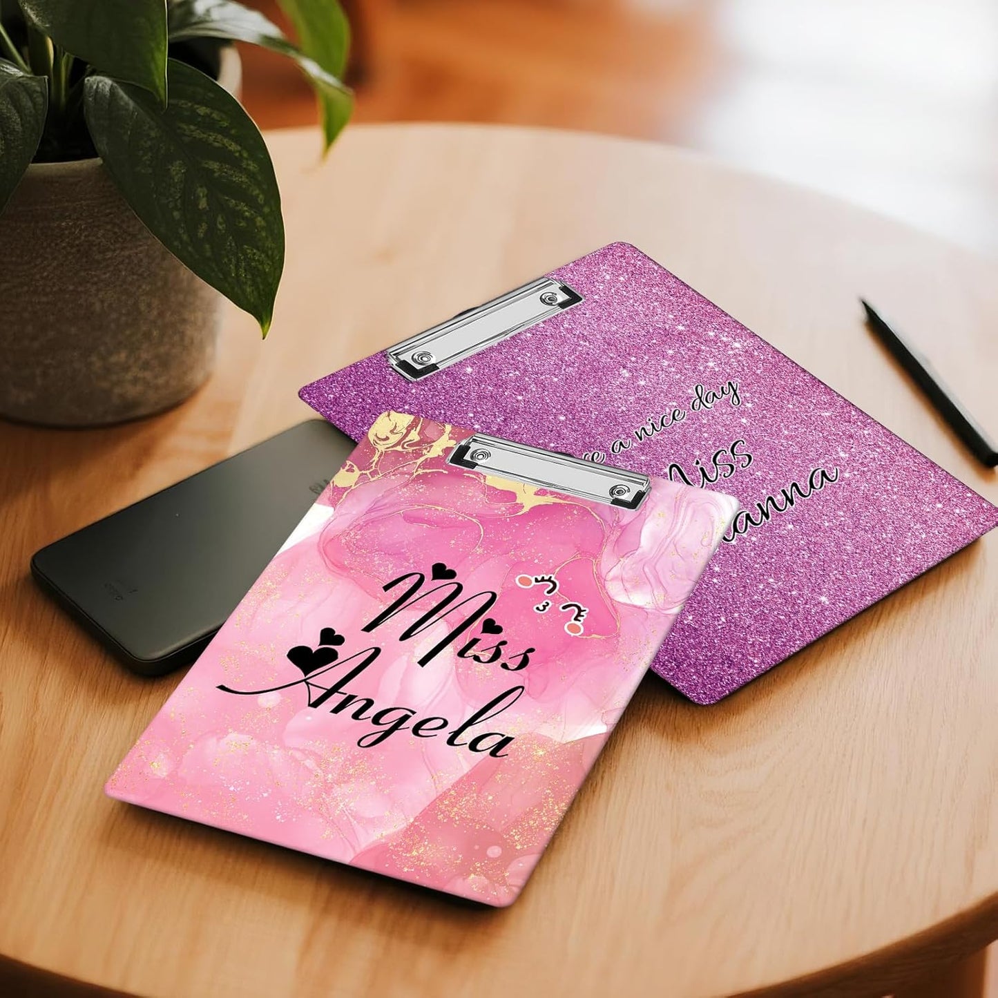 Personalized Acrylic Clipboard with Name Photo Logo Custom Clipboard for Kids Women Men Custom Back to School Teacher Nurse Gift for Teachers Nurses Classroom Office