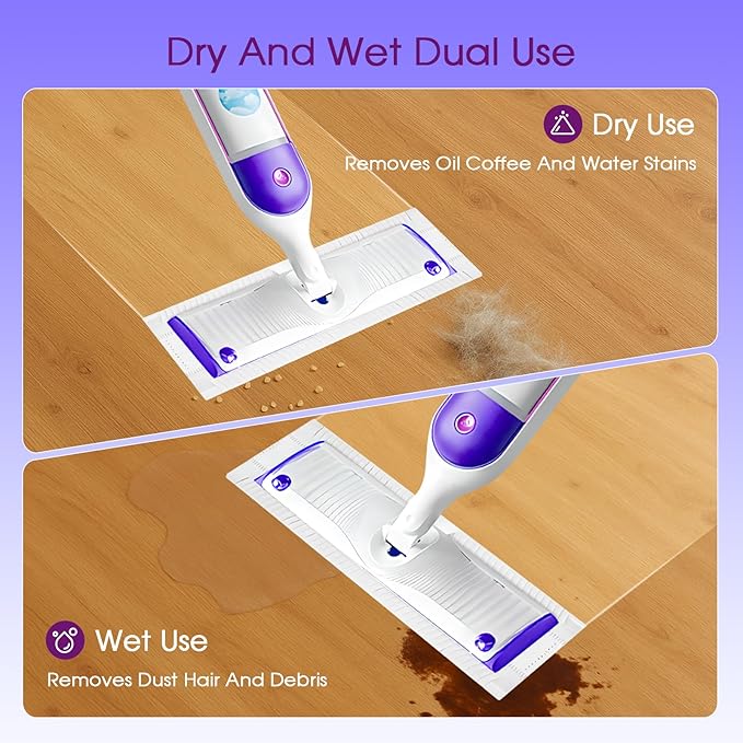 7 Pack Disposable Mop Pads Compatible with Swiffer PowerMop, Replacement for Swiffer Power Mop Refills, Super Absorbent & Scrubbing Power, Dry&Wet Use for Wooden Floors Tiles & Hard Surfaces Cleaning
