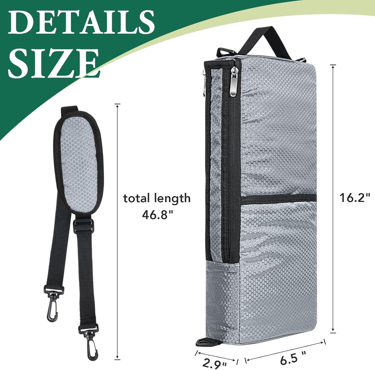 Golf Cooler Bag - Golf Accessories Gifts for Men Women Holds 6 Beer Cans or 2 Wine Bottles, Fits in Golf Bags Insulated Beer Cooler for Golfing, Beach Days, Picnic